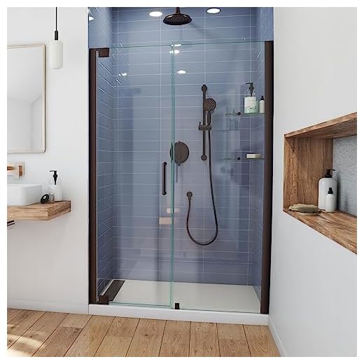 DreamLine Elegance 58-60 in. W x 72 in. H Frameless Pivot Shower Door in Oil Rubbed Bronze, SHDR-4158720-06