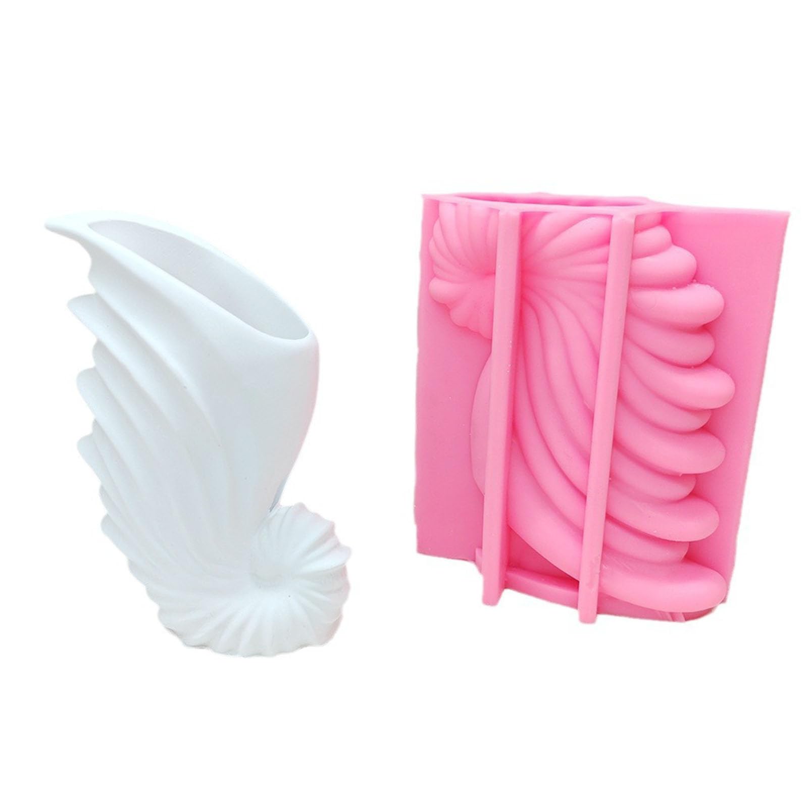 Kalttoy Conch Shaped Silicones Molds for Making Flower Vase Craft Mold