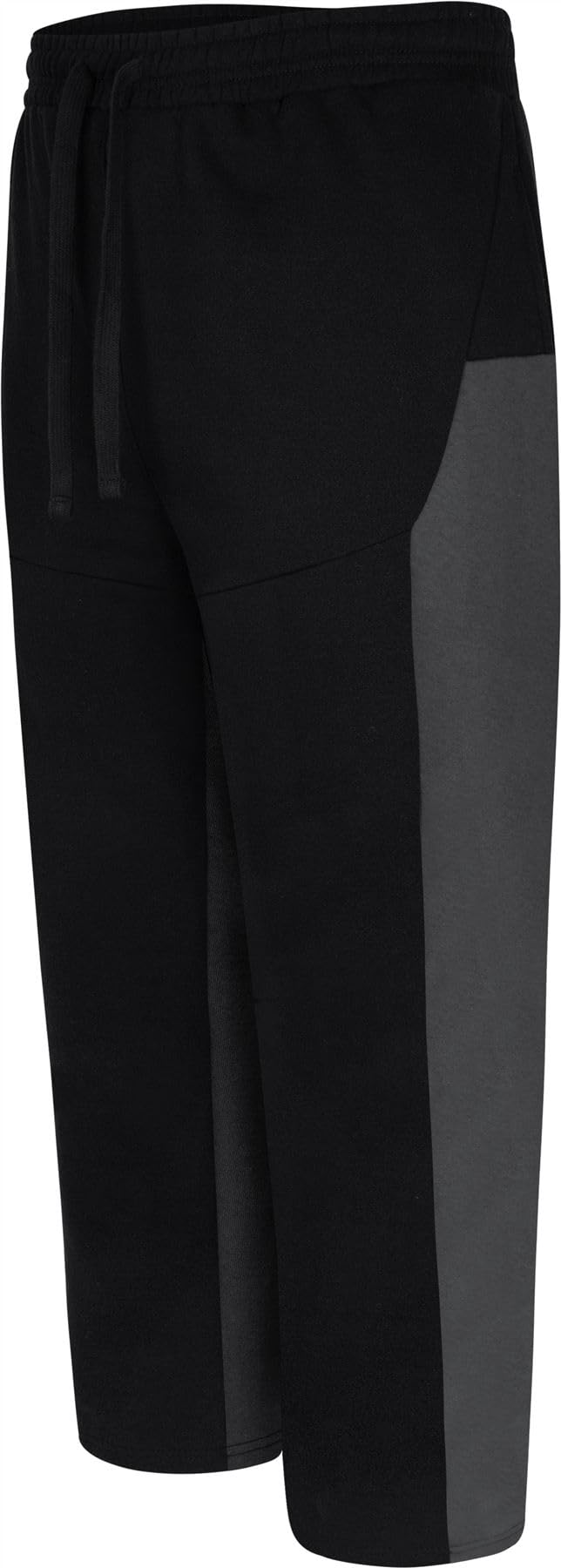 Uptheir Mens Zags Cut and Sew Panel Block Joggers - Black - 2XL-S