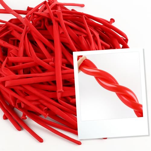 Image of Long Balloons - Red 260 Balloons for Balloon Arch & Party Decor, 100Pcs