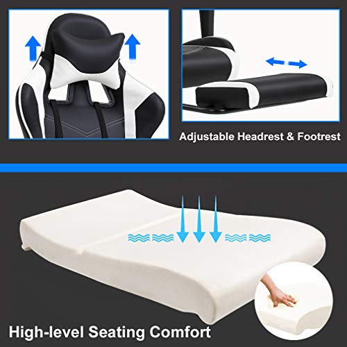 BestOffice PC Gaming Chair Office Chair Ergonomic Massage PU Leather Recliner Computer Chair with Lumbar Support Rolling Swivel Task Chair for Adults の商品画像 5