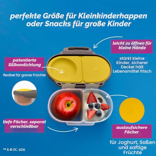 b.box Batman Snackbox | Mini Bento-Brotdose mit 2 auslaufsicheren Fächern | Ideal für Kleinkinder, Kinderlunch und Snacks… – Ansicht 5
