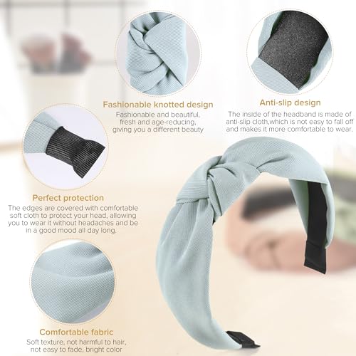 image for DiyJibb Headbands for Women Girls - 6PCS Stylish Top Knotted Headbands
