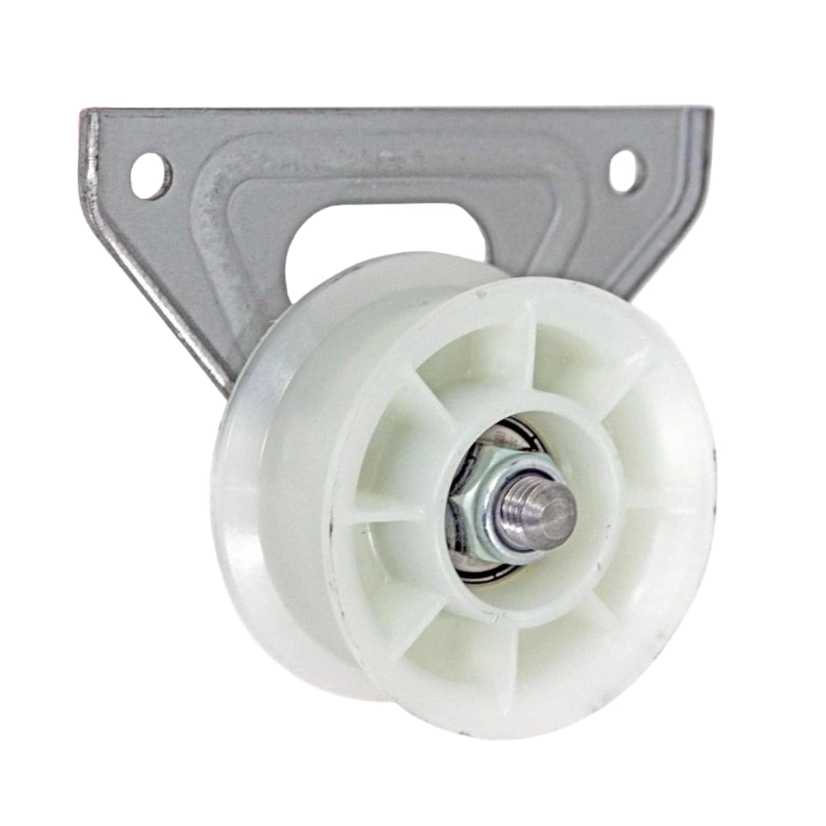 Find A Spare White Jockey Wheel And Bracket For Hotpoint Ariston Creda Cannon Tumble Dryer C00504520 Ade70cxfr Ale70cfr