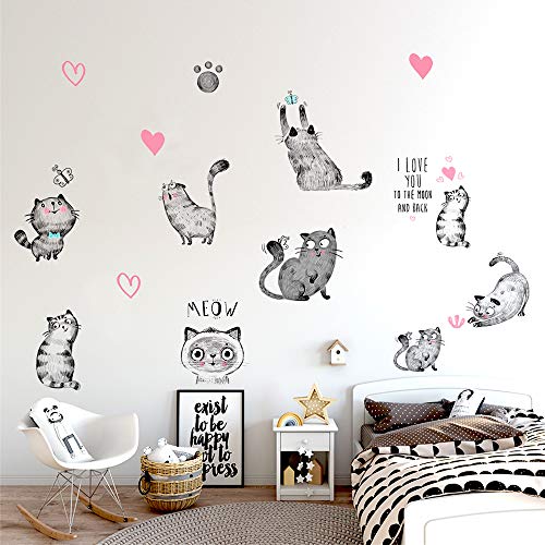 Vinilos Decorativos Gatos Cartoon MAIYU 9 Piezas miniatura 5