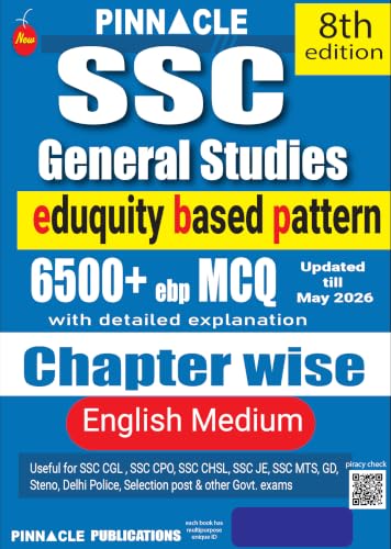 Image of SSC general studies 6500+ epb MCQ book Updated till May 2026 I eduquity based pattern I chapter wise with detailed explanation I 8th edition I english medium
