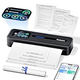 Phomemo Upgraded Portable Printer with Touchscreen, M832D Bluetooth Wireless Thermal Inkless Printer, Supports 8.5'x11' US Letter & A4, Compatible with iOS, Android, PC for Travel, Black