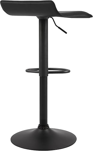 Miniatura 14 de NOBPEINT Taburete giratorio ajustable con elevación de aire cromado contemporáneo, juego de 4 (negro) Negro,Todo