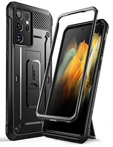 SUPCASE Unicorn Beetle Pro Series Case Designed for Samsung Galaxy S21 Ultra 5G (2021 Release), Full-Body Dual Layer Rugged Holster & Kickstand Case Without Built-in Screen Protector (Black)