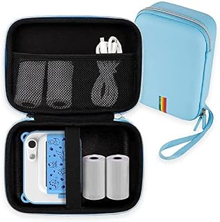 Leayjeen Kids Camera Instant Print Case Compatible with HiMont/GlobalCrown/TOYOGO/Misilmp/Instant/Selvim and Zero Ink Print Paper,Kids Waterproof Camera Case (Case Only) Blue