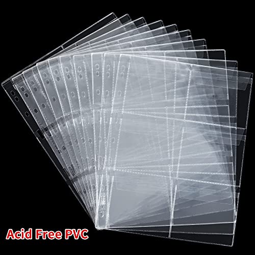 60 Pocket Coin Pages - 6 Grids/Page Plastic Coin Holders Stamp Currency Protector Collecting Supplies 10 Sheets CS03006 - Image 4