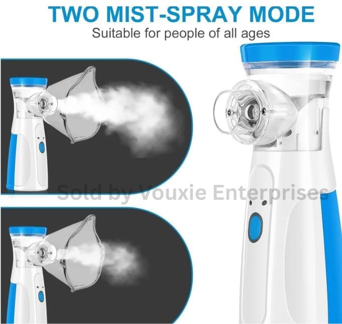 Image of Portable Mesh Nebulizer Machine for Kids & Adults (2026) | Wireless, Dual Power, Auto Shut Off, Ultrasonic Nebulizer Machine
