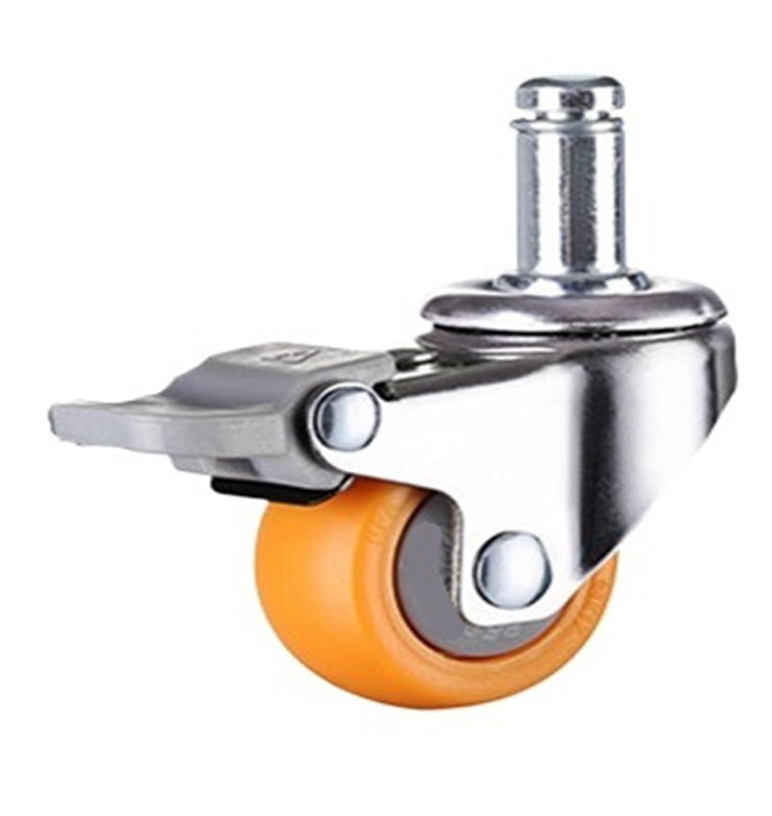 MXXDMOPD 1 x 1/1.25/1.5/2 inch Furniture Caster Orange Swivel Trolley Rubber(G,1.0 inch)