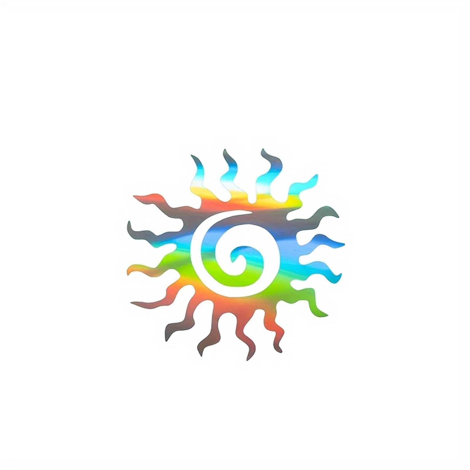 HAfgDJ 1pc 3.9inch Mini Spiral Sun Sticker, Waterproof Decal for Laptop, Water Bottle, Phone, Car, Truck Motorcycle
