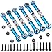 Hobbypark 6pcs 166617 Aluminum Turnbuckle w/machined Rod Ends Steering Linkage 166017 Blue for 1/10 Redcat Volcano EPX/Pro Upgrade Parts Monster Truck HSP Brontosaurus 94111