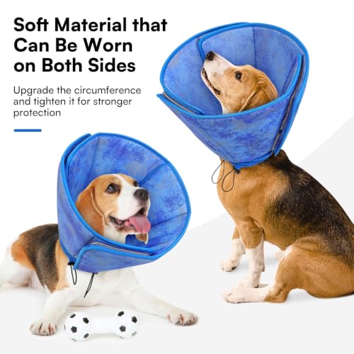 Image of Queenmore Soft Dog Cone Collar, Reversible Cone for Dogs to Stop Licking
