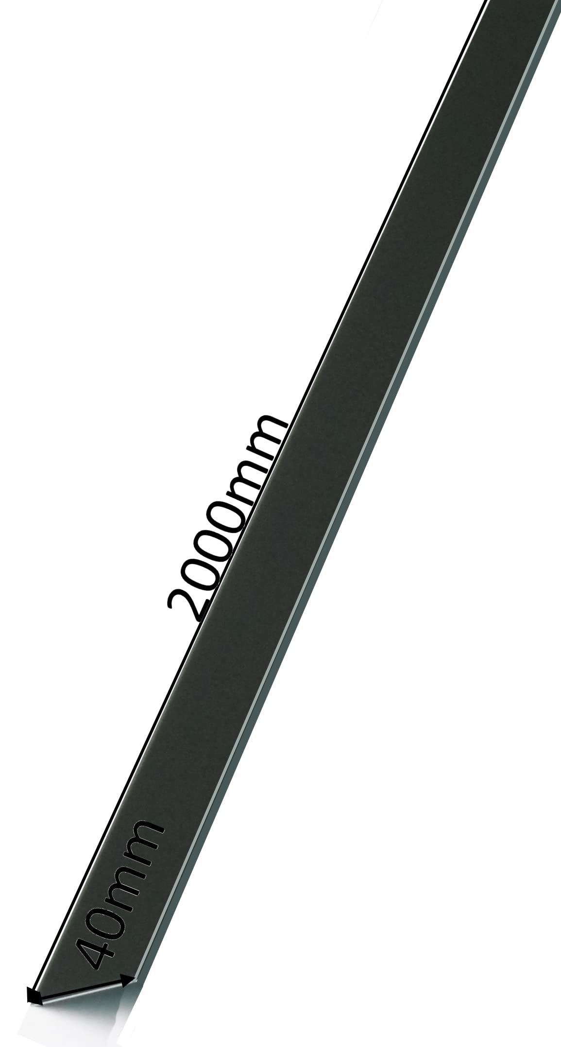 Alu-Blechstreifen 2m x 200mm | Aluminiumstreifen RAL 7016 Anthrazit | Made in Germany | Dachblech, Fassadenblech, Metallbau, Mauerabdeckung, Sichtschutz, DIY Projekte | 0,8mm stark