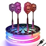 OkiyiD Leuchtender Dart-Halter - RGB LED Acryl-Dartständer für den Schreibtisch mit mehrfarbiger Beleuchtung, Darts-Zubehör für Männer, Gamer-Zimmerdekoration und Geschenke