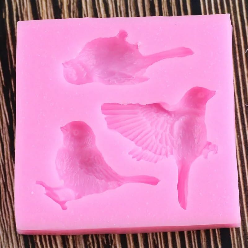 Zeep Mallen, 6.1x5.9cm Vogels Siliconen Mal Fondant Mallen Cake Decorating Gereedschap Snoep Chocolade Gumpaste Mold Cupcake Bakken Hars Klei Zeep Mal