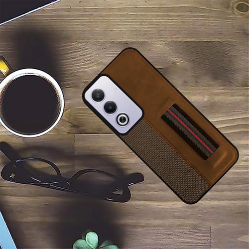 Image of Jkobi Back Case Cover for Oppo A3 Pro 5G (Professional PU Leather | Strip Chain Holder Socket)