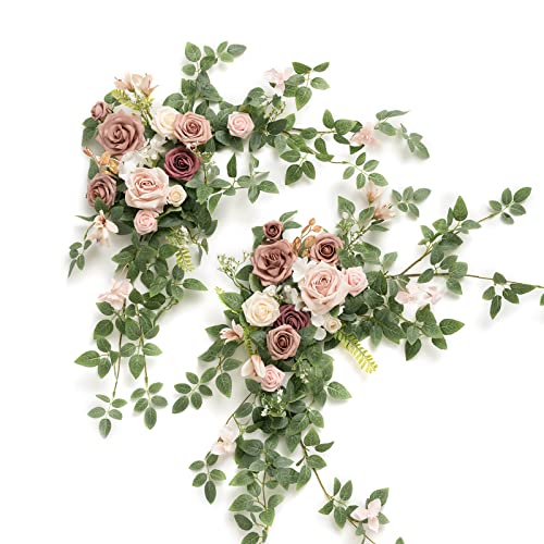 Ling's moment 2PCS Dusty Rose Arch Flowers...
