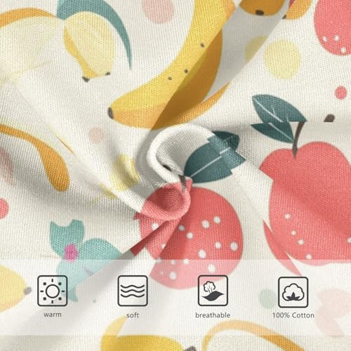 KLL Cute Fruits Bananas Apples Pears Scandinavian Styloddler Boys' Comfort Nighttime Underwear Breathable Children Undies3