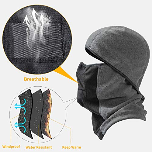 Balaclava Winter Ski Face Mask Cycling Men Gray