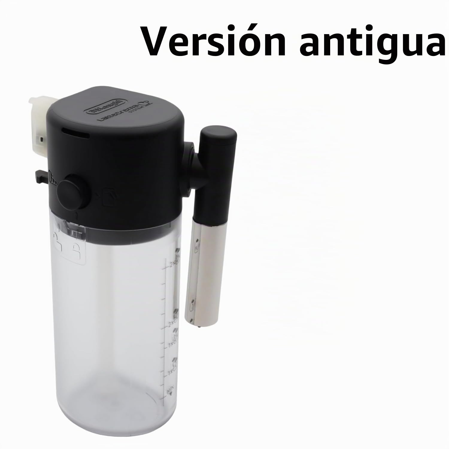 De'Longhi - Jarra de espuma de leche transparente para cafetera Magnifica Evo