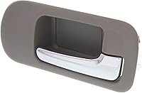 Vista 4 de Garage-Pro Juego de manijas de puerta interiores para Honda Civic 2001-2005, lado del pasajero, bisel marrón con palanca cromada, manija de puerta