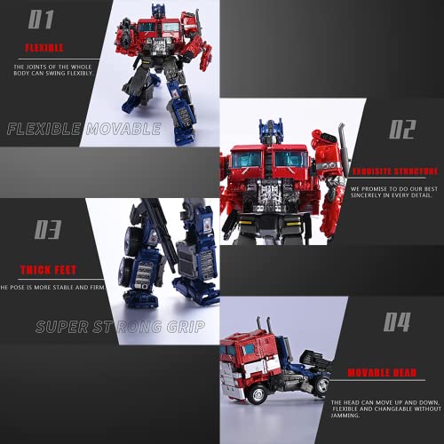 Prosheen Deformation Action Figure Toys, Car Model Alloy Deformation Portable Robot Toys Gift For Kids Girls Boys (Red 7.08 In) #TOP3