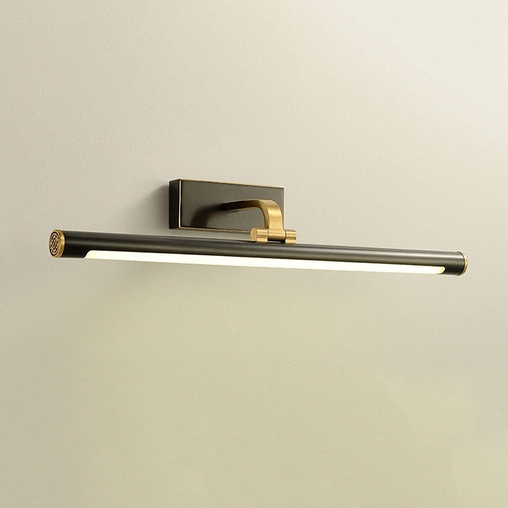 SYAXVOM LED Vanity Light Black Makeup Mirror Front Lamp, Adjustable Copper Bath Wall Sconce Above Mirror, Rotatable Linear Bathroom Fixture Indoor, Natural White 4000K The New