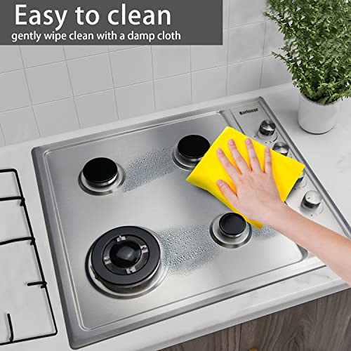 Karinear 24 Inch Gas Cooktop Gas Stove 4 Burners, Builtin Stainless