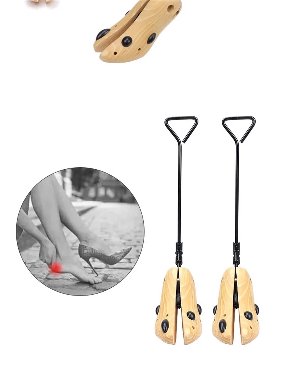 Zapatos elásticos for mujer, botas de árbol que mantienen la forma, expansor ancho madera, calzado extensor estiramiento, 1 Uds