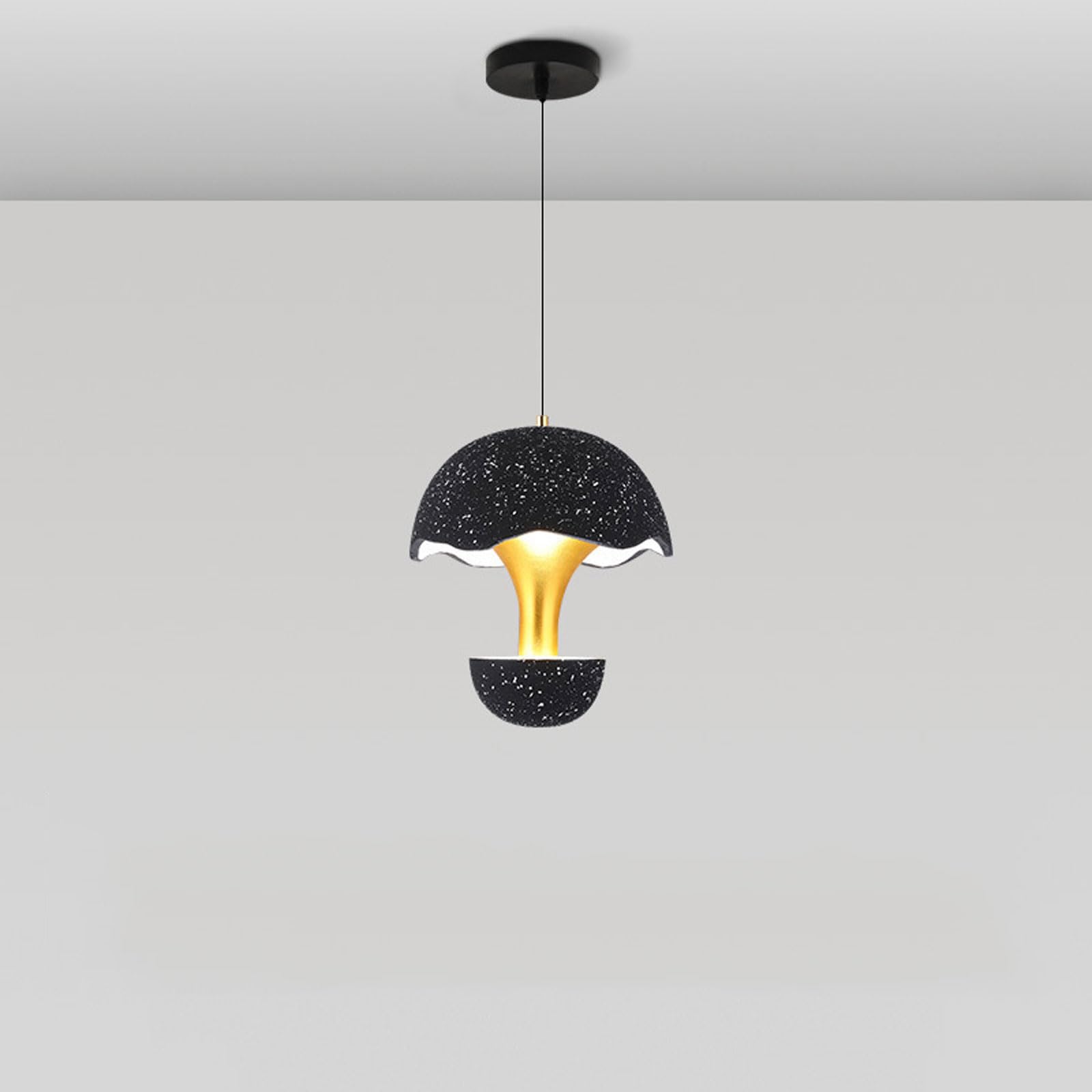 RSZCSMO 9.06in Round Bedside Pendant Light Creative Cement Eggshell Single-Head Multiple Styles for Cafes Hanging Lamp Restaurant, Bar Counter, Bedroom Lighting Fixture