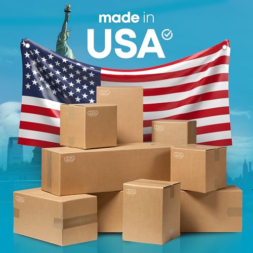 Image of Small Moving & Shipping Boxes 6 x 6 x 3 inches (5-Pack) - Extra Strength 200 lb vs Regular - USA-Made Corrugated Moving Boxes for USPS /UPS /FEDEX - Shipping Box - Small Packaging Box by IDL Packaging