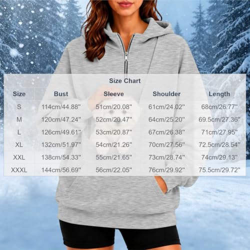 Dog Pouch Sweatshirt Pet Pouch Hoodie Womens Quarter Zip Kangaroo Pocket Travel Errands Cozy Ropa De Invierno Mujer Wardrobe Capsule Woman Over 50 Gray - image 4