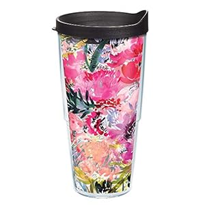 Tervis Kelly Ventura Floral Collection Made in USA Double Walled Insulated Tumbler Travel Cup Keeps Drinks Cold & Hot, 24oz – Classic, Perennial Garden