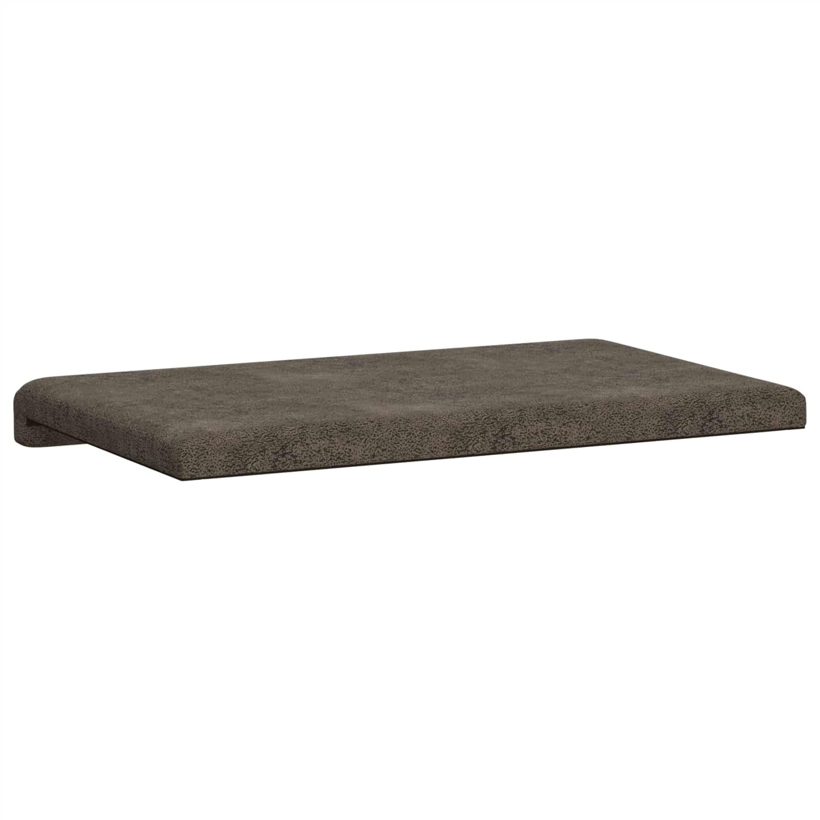 Cojín para banco en forma de L, ante sintético, color gris oscuro
