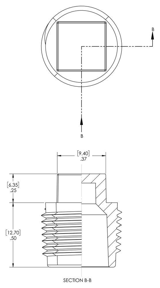 Caplugs 99390174 - Enchufe de rosca de plástico para tuberías P-28, PE-HD, para conectar rosca tamaño 1/4 NPT", rojo, To plug thread size 1/4 NPT", Red, 1000