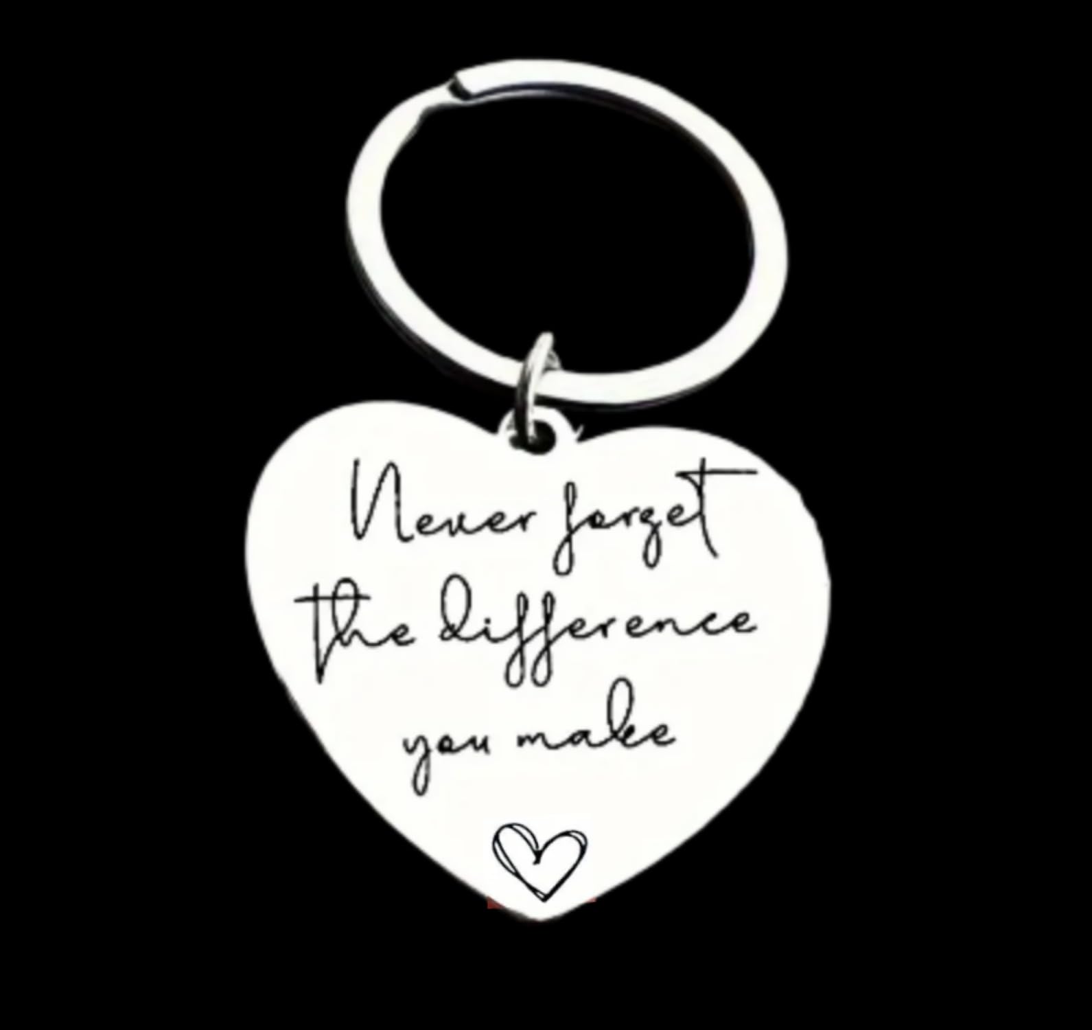 SOLDOUTInspirational Quotes Never Forget The Difference You Make Keychain Key Chain Ring - Encouragement Gifts for Women Men Friends, One Size