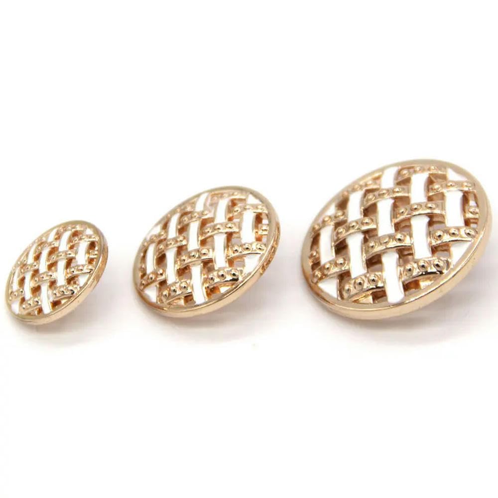 Boutons ronds à tige en métal doré de 15/20/25 mm for manteau