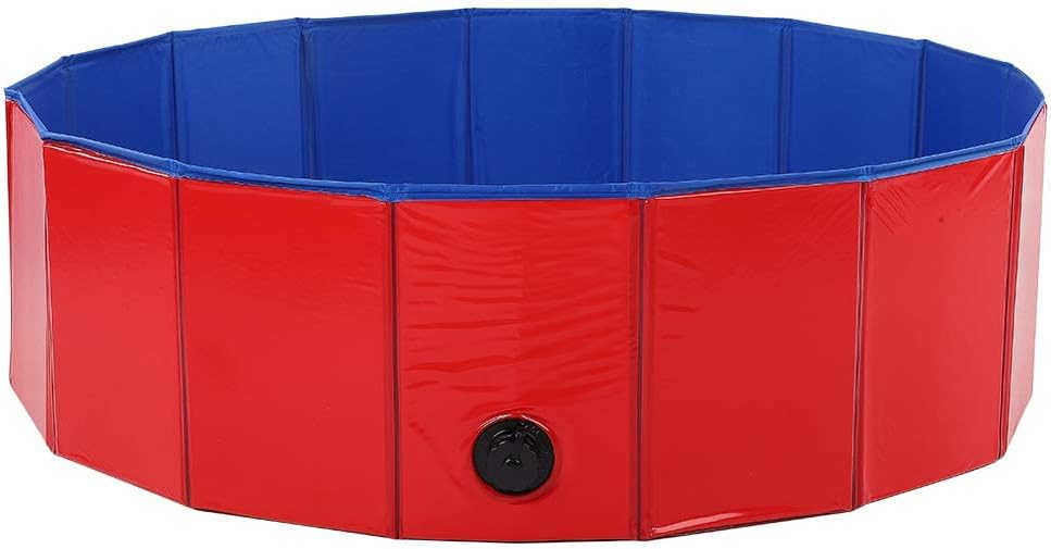 Cat Bathtub Practical Household Shower Pet Bath Tub with Drain Hole for Dogs Cats Pet Bath Swimming Tub(red M)