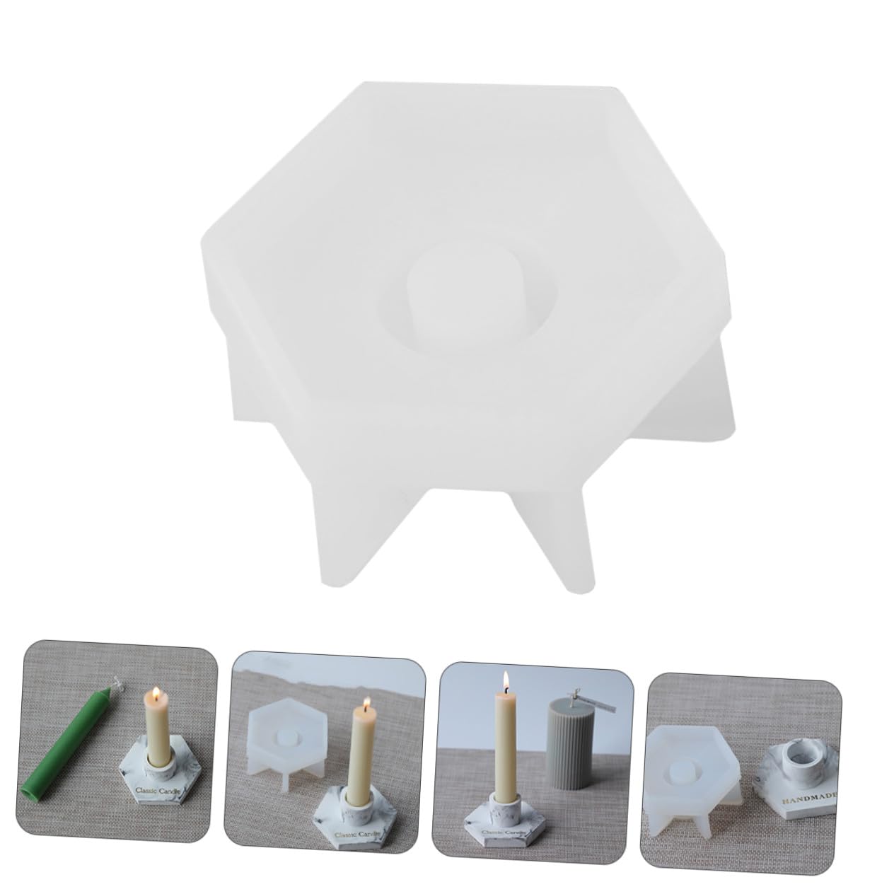 Lurrose 2 Pezzi Stampo Per Candela A Forma Di Bastoncino Stampo Per Candela A Colonna Geometrica Stampo Per Candela Conica Stampo in Silicone Per Progetti Creativi