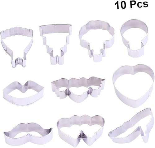 Miniatura 6 de Abaodam 30 moldes para galletas de boda, cortador geométrico de galletas, molde de pastelería, cortador de panqueques, sello de galletas para