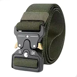 Cinto UtilitárioTático Militar de Nylon Ajustável com Fivela Metálica – Resistente, Leve e Confortável para Trabalho, Viagem, Trilhas e Uso Diário – 130 cm, Unissex