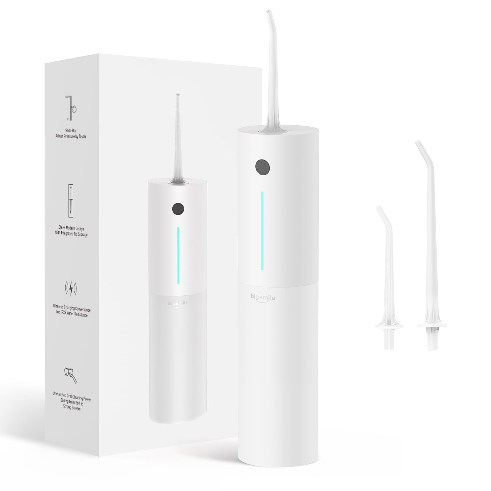 Water Flosser Safe Amígdala removedor de piedras para evitar el mal aliento, color blanco | Máquina de hilo dental portátil inalámbrica recargable de viaje, imprescindible para frenos, puentes, IPX7