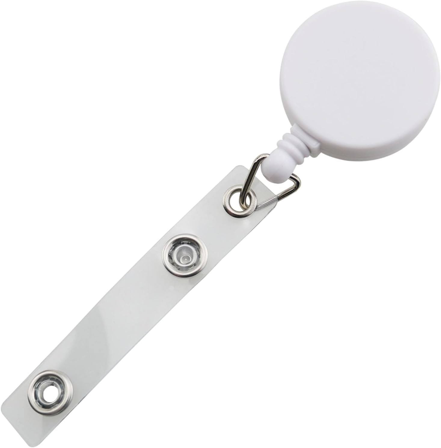 DGZZI 10PCS Retractable Badge Reel Clip Holder Swivel Back Clip Waist Easy Clip for Hanging ID Card Name Keychain White - Image 3