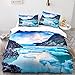 Produktbild Bettwäsche,Bettbezug Set, 3D Drucken -- Nature Glacier Island-F -- Bettbezug Weiche Flauschige Bettbezüge mit Reißverschluss 200X200CM
