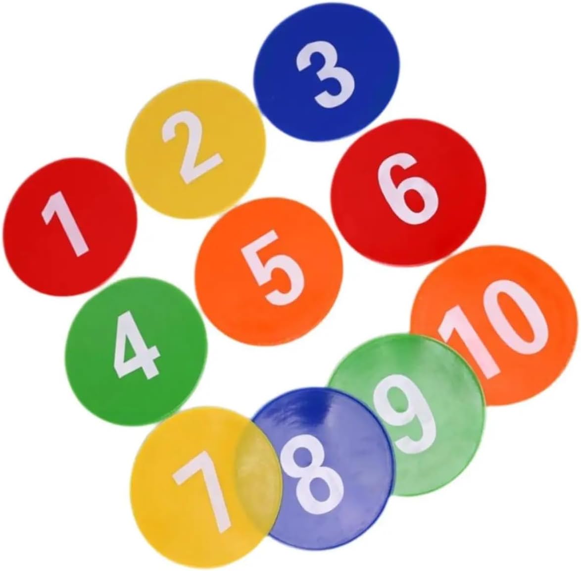 Spot Markers 10pcs Soccer Flat Cones Multicolor PVC Marker Disc Sports Training Equipment for Gym Exercises for Training Exercise Drills Gym Football