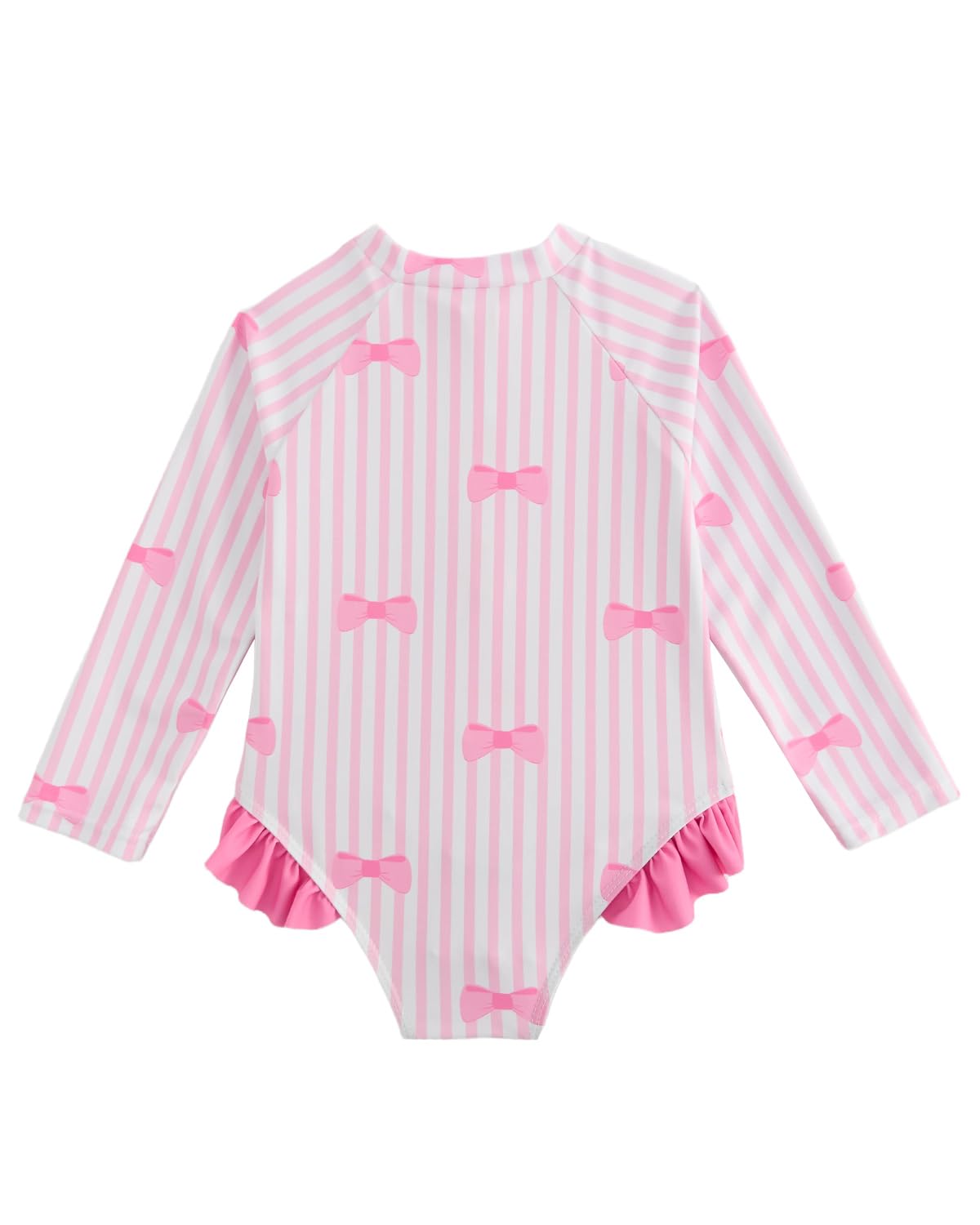 JiAmy Maillot de bain pour bébé fille avec chapeau de soleil, manches longues, protection UV, maillot de bain pour bébé fille